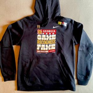 NWT Nike UGA Georgia back-to-back national champions black hoodie with pocket